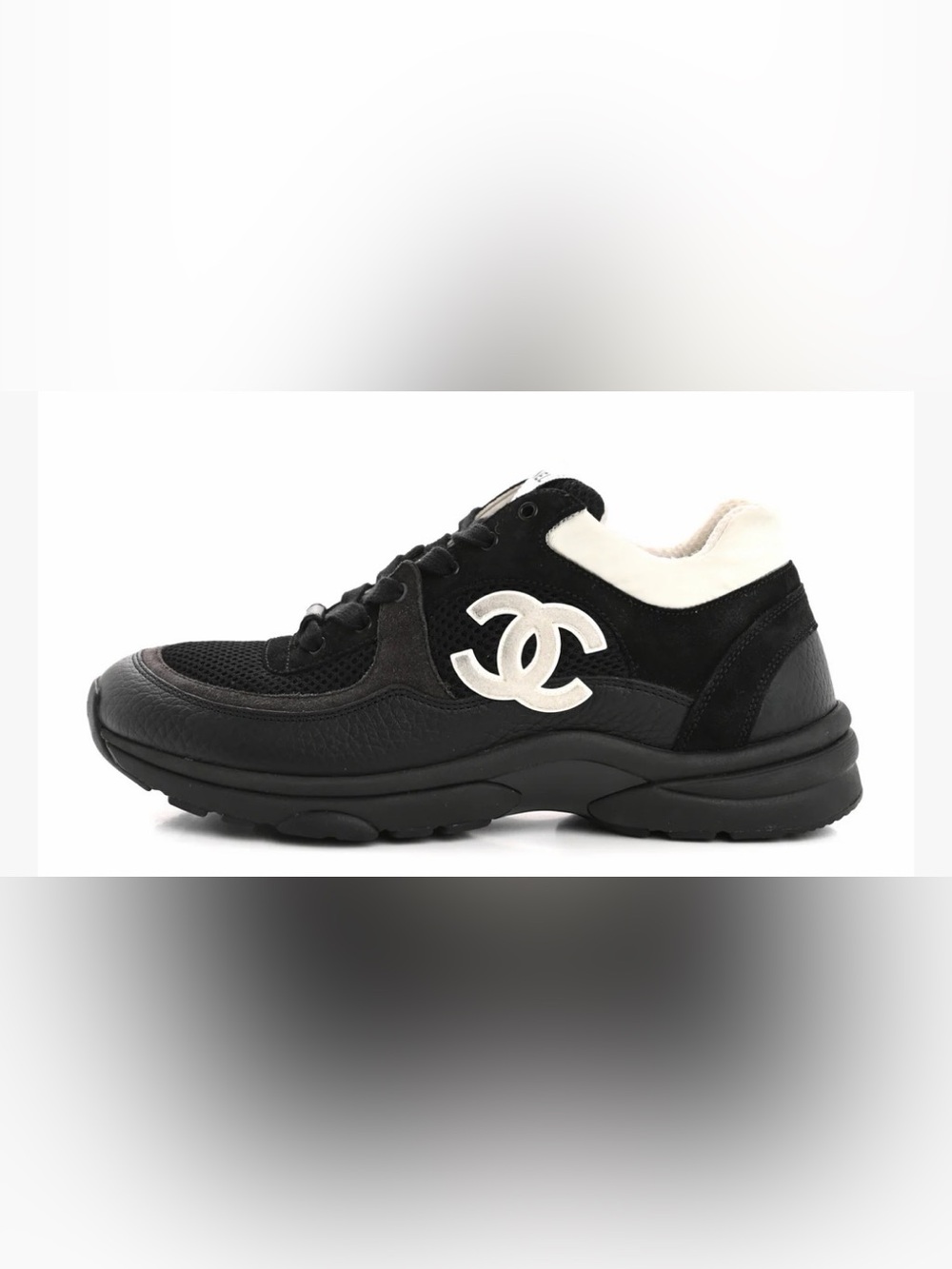 CHANEL Black White Sneakers - Picture 6 of 6